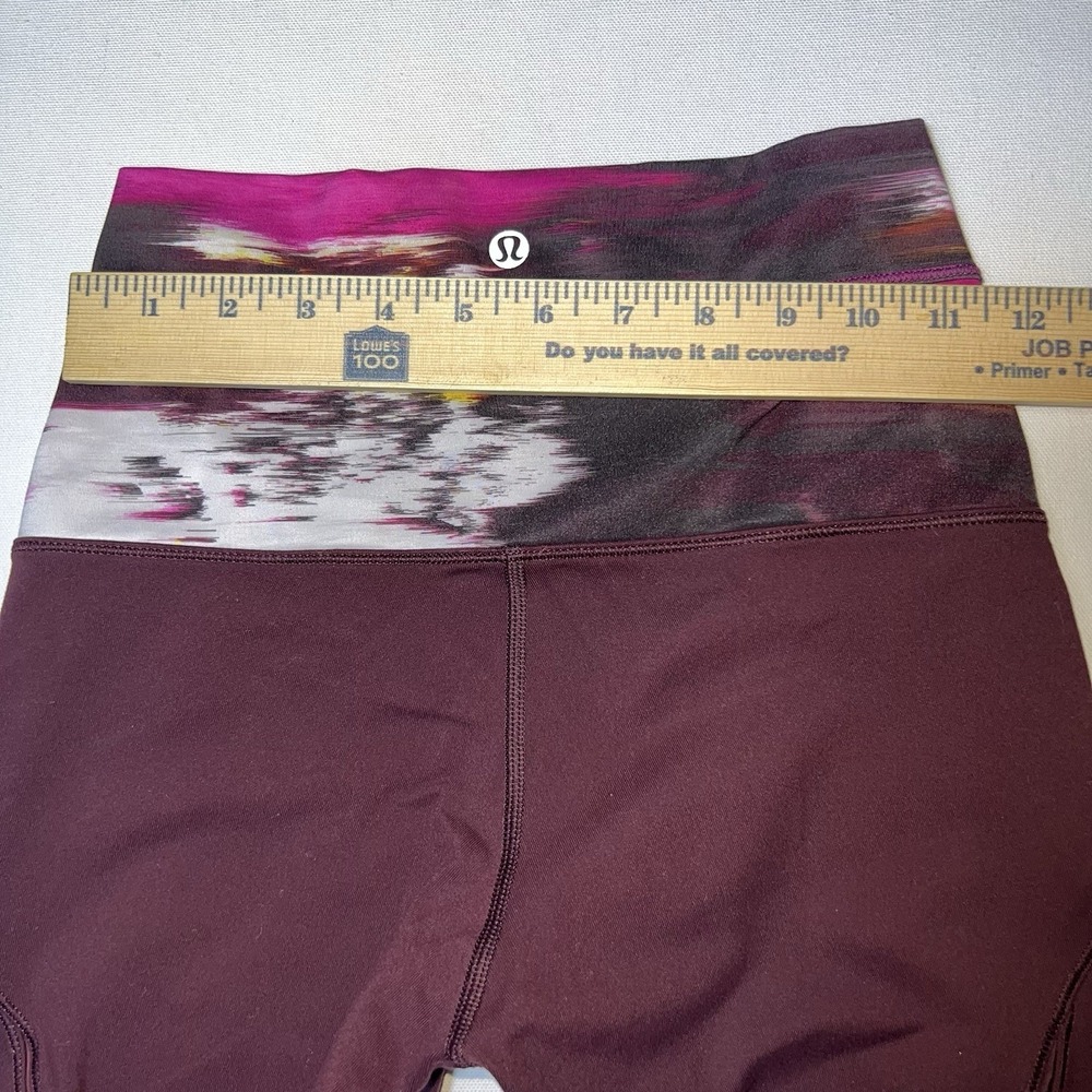 Lululemon 4 Wunder Under High Rise Bordeaux Drama Pigment Wind Berry Rumble Pant - Picture 4 of 8